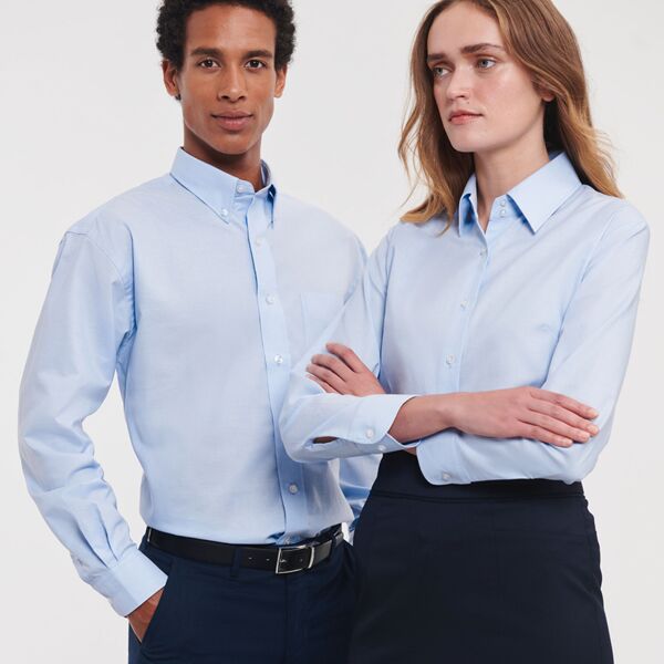 Oxford Lasers Russell Collection Long Sleeve Easy Care Oxford Shirt Thumbnail